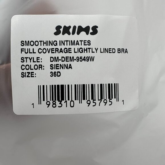 SKIMS Women's Smoothing Intimates Full Coverage Lightly Lined Bra, Sienna Color - Picture 12 of 15